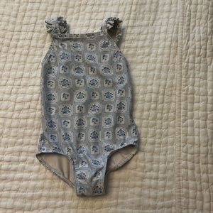 Minnow girls block print suit 5/6